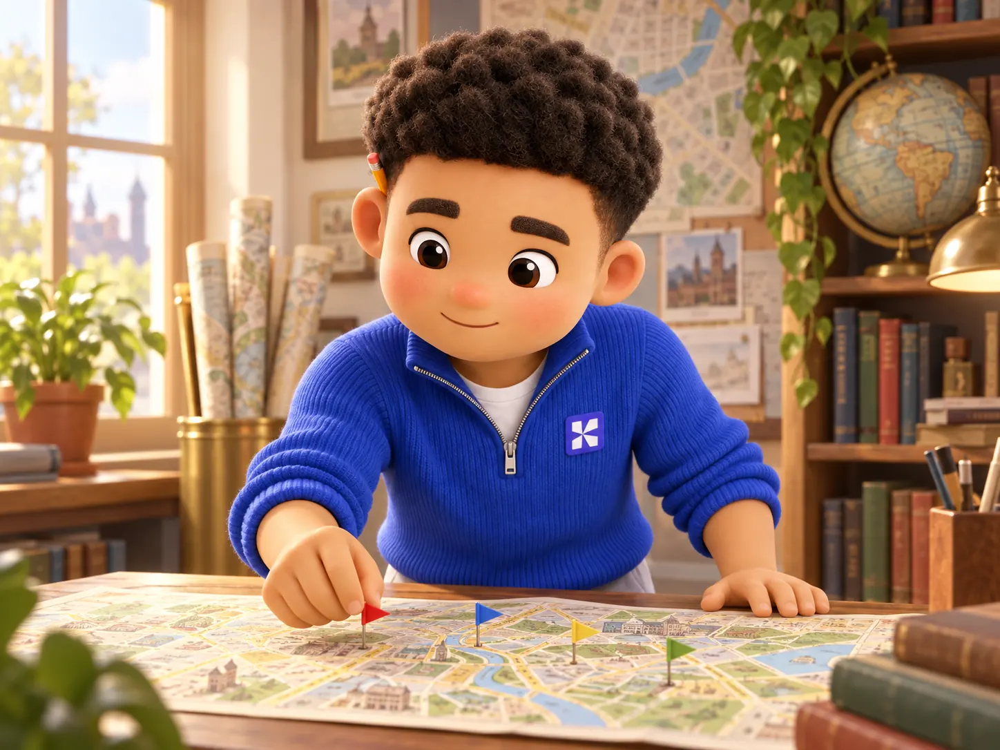 Max pinning shops on a city map